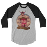 Debut garment mockup | Taurus (Raglan) | Heather Grey/Black