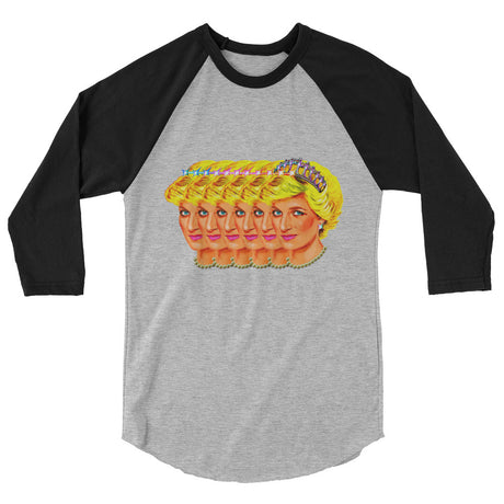 Debut garment mockup | Side-Di (Raglan) | Heather Grey/Black