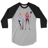 Debut garment mockup | Dead Gorgeous (Raglan) | Heather Grey/Black