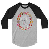 Debut garment mockup | Dietrich and DiMaggio (Raglan) | Heather Grey/Black