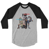 Debut garment mockup | House of Sabre (Raglan) | Heather Grey/Black