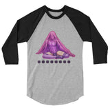 Debut garment mockup | Bless Me Daddy (Raglan) | Heather Grey/Black