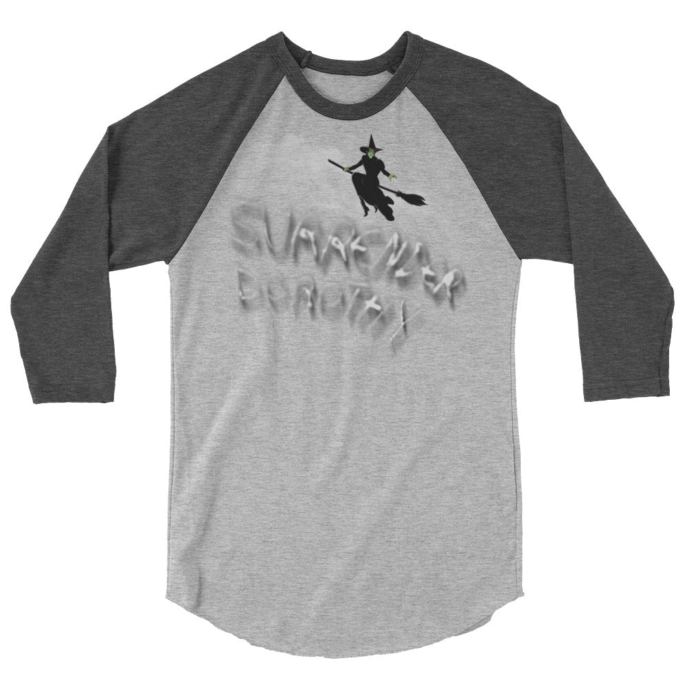 Surrender Dorothy (Raglan) - Heather Grey/Heather Charcoal
