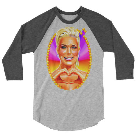 Debut garment mockup | Big Boss Energy (Raglan) | Heather Grey/Heather Charcoal