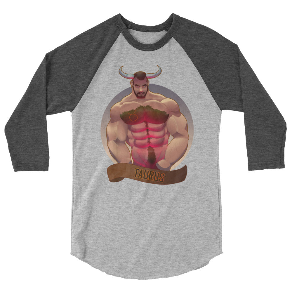 Debut garment mockup | Taurus (Raglan) | Heather Grey/Heather Charcoal