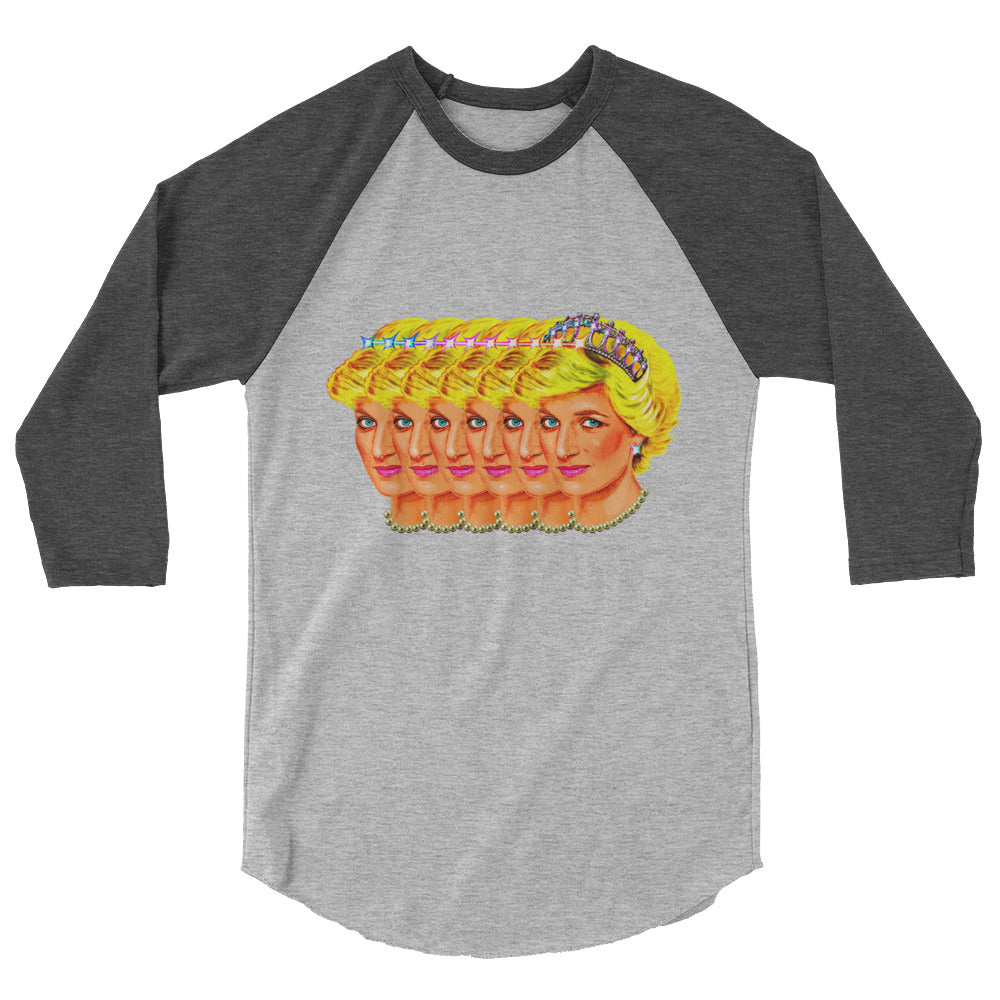 Debut garment mockup | Side-Di (Raglan) | Heather Grey/Heather Charcoal
