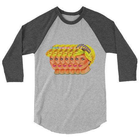 Debut garment mockup | Side-Di (Raglan) | Heather Grey/Heather Charcoal