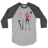 Debut garment mockup | Dead Gorgeous (Raglan) | Heather Grey/Heather Charcoal