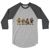 Debut garment mockup | Good Beef (Raglan) | Heather Grey/Heather Charcoal