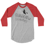 Surrender Dorothy (Raglan) - Heather Grey/Heather Red
