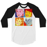 Pop Art Girls (Raglan) - White/Black