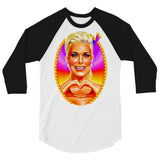 Debut garment mockup | Big Boss Energy (Raglan) | White/Black
