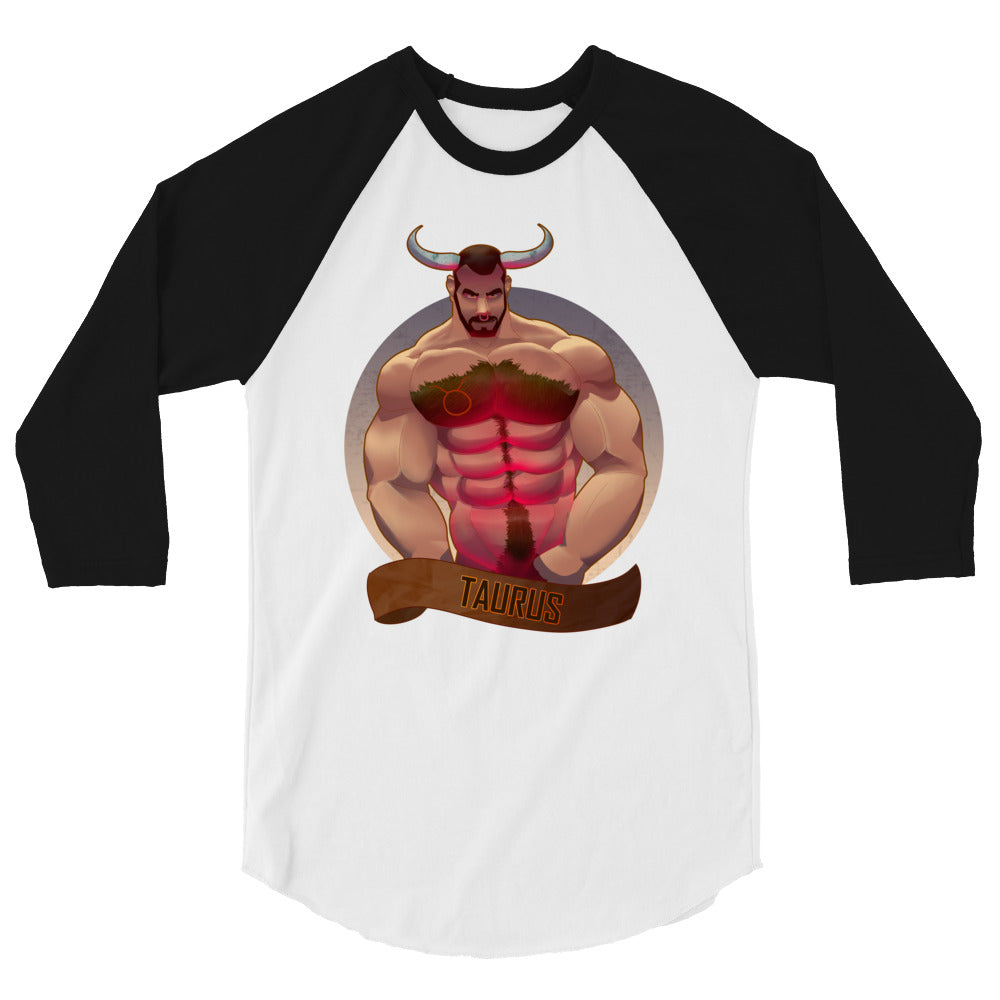 Debut garment mockup | Taurus (Raglan) | White/Black