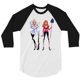 Debut garment mockup | Dead Gorgeous (Raglan) | White/Black