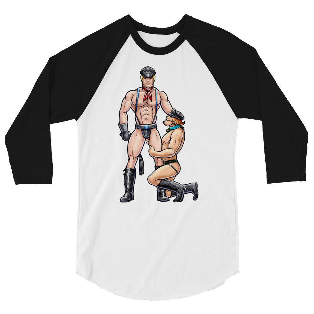 Debut garment mockup | Zoinks (Raglan) | White/Black
