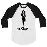 Debut garment mockup | Cara Mia (Raglan) | White/Black
