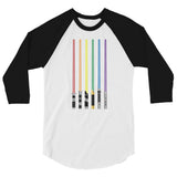 Debut garment mockup | Pride Saber (Raglan) | White/Black