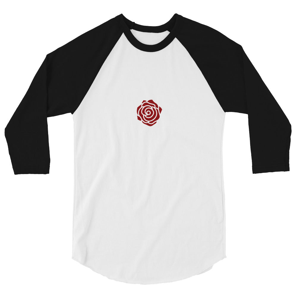 Debut garment mockup | Tina Bring Me the Ax (Raglan) | White/Black