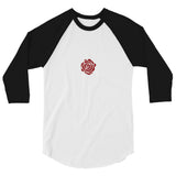 Debut garment mockup | Tina Bring Me the Ax (Raglan) | White/Black