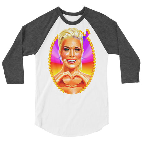 Debut garment mockup | Big Boss Energy (Raglan) | White/Heather Charcoal