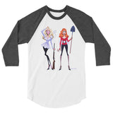 Debut garment mockup | Dead Gorgeous (Raglan) | White/Heather Charcoal