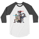 Debut garment mockup | House of Sabre (Raglan) | White/Heather Charcoal