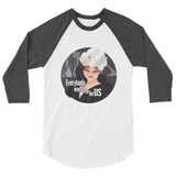 Debut garment mockup | Everybody Wants to be Us (Raglan) | White/Heather Charcoal
