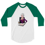Dragon Lady (Raglan) - White/Kelly
