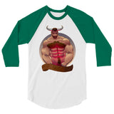 Debut garment mockup | Taurus (Raglan) | White/Kelly
