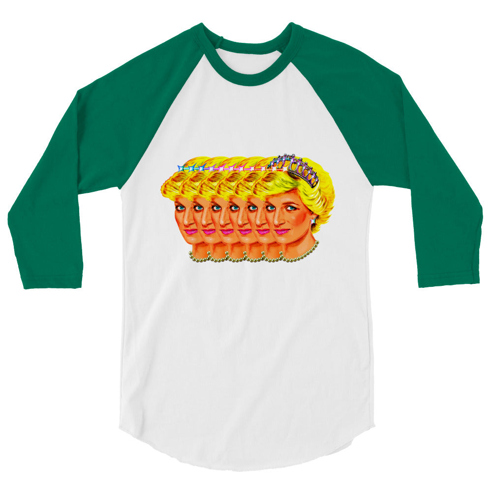 Debut garment mockup | Side-Di (Raglan) | White/Kelly