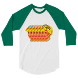 Debut garment mockup | Side-Di (Raglan) | White/Kelly