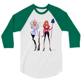 Debut garment mockup | Dead Gorgeous (Raglan) | White/Kelly