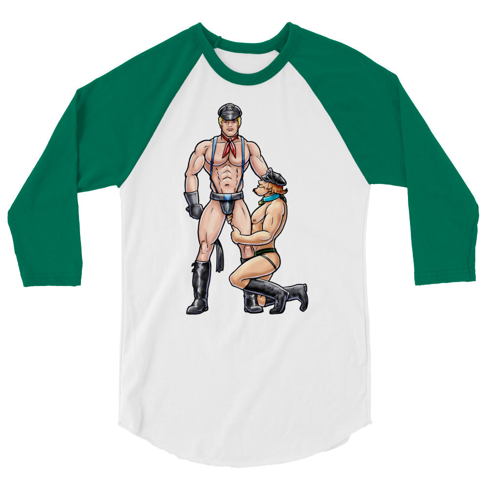 Debut garment mockup | Zoinks (Raglan) | White/Kelly