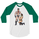 Debut garment mockup | Zoinks (Raglan) | White/Kelly