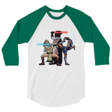 Debut garment mockup | House of Sabre (Raglan) | White/Kelly