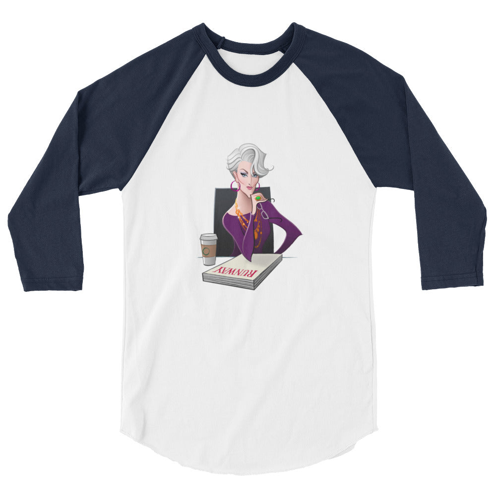 Dragon Lady (Raglan) - White/Navy