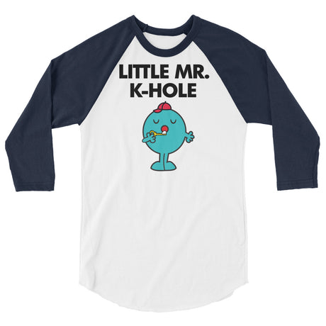 Little Mr. K-Hole (Raglan) - White/Navy