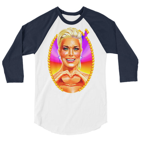 Debut garment mockup | Big Boss Energy (Raglan) | White/Navy