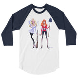 Debut garment mockup | Dead Gorgeous (Raglan) | White/Navy