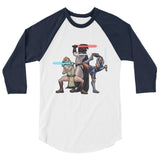 Debut garment mockup | House of Sabre (Raglan) | White/Navy