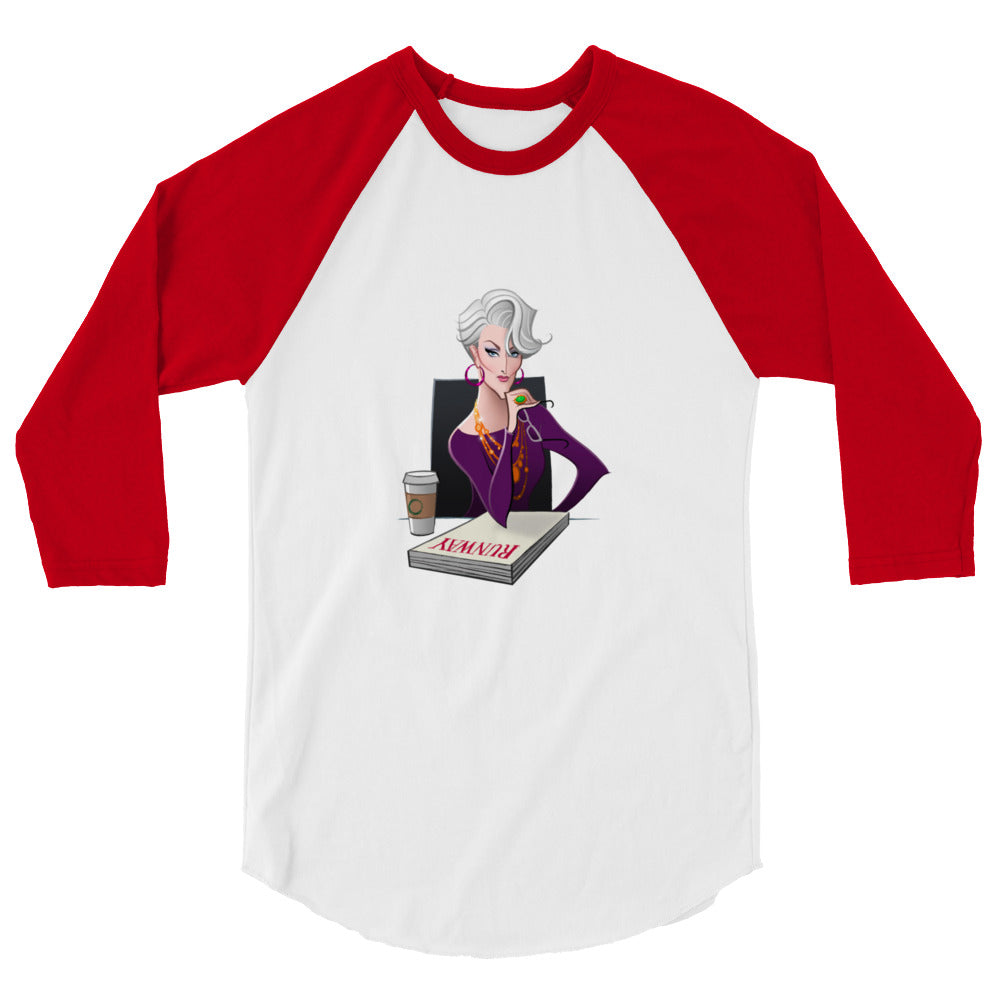 Dragon Lady (Raglan) - White/Red