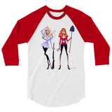 Debut garment mockup | Dead Gorgeous (Raglan) | White/Red