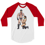 Debut garment mockup | Zoinks (Raglan) | White/Red