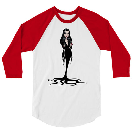 Debut garment mockup | Cara Mia (Raglan) | White/Red