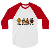 Debut garment mockup | Good Beef (Raglan) | White/Red