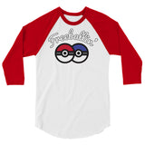 Debut garment mockup | Freeballin' (Raglan) | White/Red