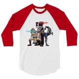 Debut garment mockup | House of Sabre (Raglan) | White/Red