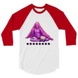 Debut garment mockup | Bless Me Daddy (Raglan) | White/Red