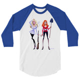 Debut garment mockup | Dead Gorgeous (Raglan) | White/Royal