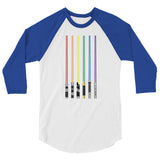 Debut garment mockup | Pride Saber (Raglan) | White/Royal